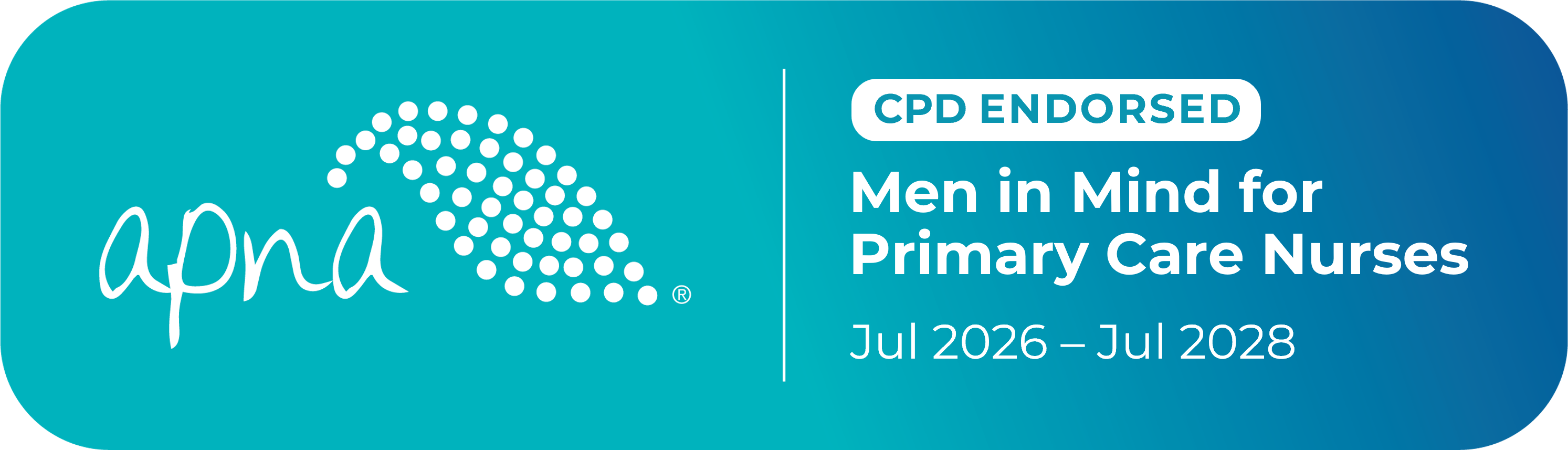 APNA CPD Endorsed — Men in Mind for Primary Care Nurses, Jul 2026 to Jul 2028